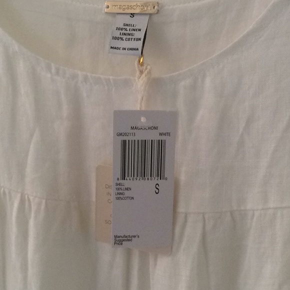 MAGASCHONI BELGIAN LINEN TIERED DRESS NWT Size S - Picture 6 of 9